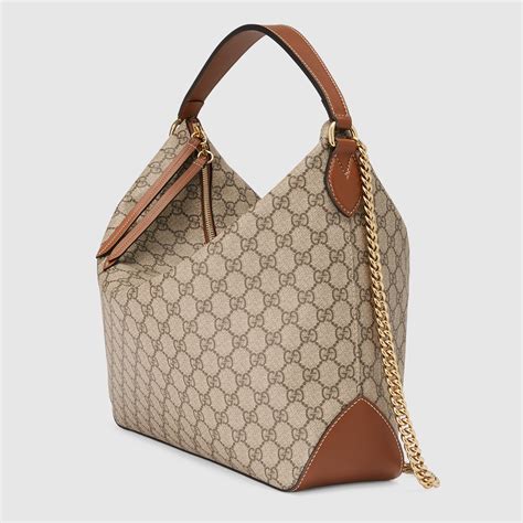 gucci canvas hobo shoulder bag